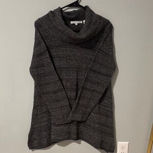 Anthropologie Eight Eight Eight 100% Cotton Gray Cowl Neck Knit Sweater Tunic‎